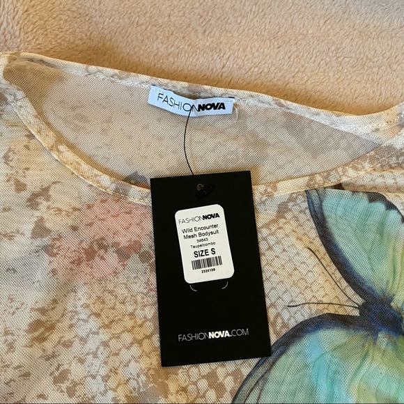FashionNova Mesh Bodysuit Size Small NWT - Picture 4 of 7